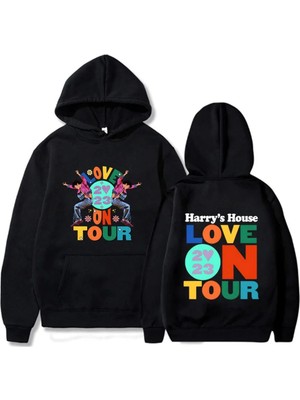 Tarzsokak Siyah Unisex Tur Üzerinde Harrys Evi Aşk Hoody Streetwear Baskıi Özgünlük Estetik