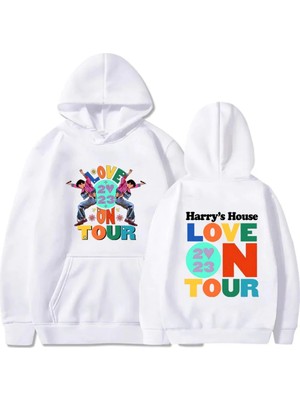 Tarzsokak Beyaz Unisex Tur Üzerinde Harrys Evi Aşk Hoody Streetwear Baskıi Özgünlük Estetik