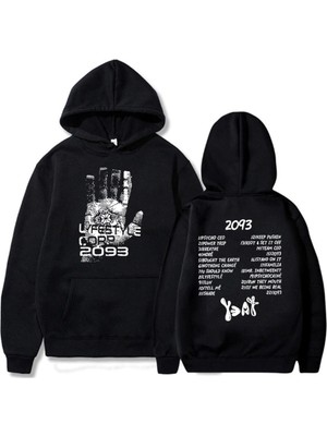 Tarzsokak Siyah Unisex Giysi 2093 Yeat Kalça Hopmoletom Kapşonlu Streetwear Uzun K