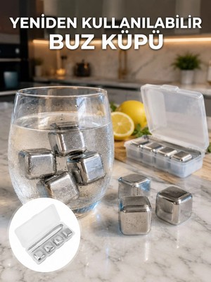 Mestore Hızlı Soğutma Özellikli Paslanmaz Metal Buz Küpü Takımı Yeni Nesil