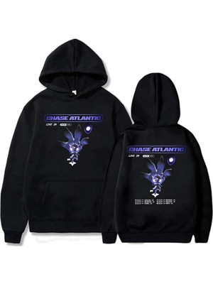 Tarzsokak Siyah Unisex Rock Grubu Chase Atlantic Kapüşonlular Rahat Kapşonlu Erkekağır