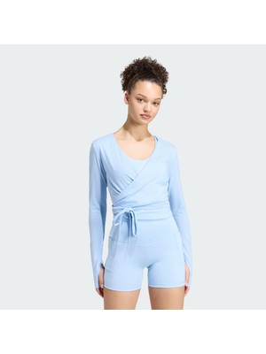 Adidas 3-Stripes Studio Soft Ballet Wrap Kadın Tişört