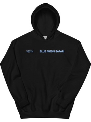 Tarzsokak Siyah Unisex Air Moon Safarı Dünya Turu Rahat Kapşonlu Sok