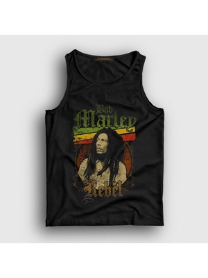 Presmono Unisex Siyah Rebel Bob Marley Atlet