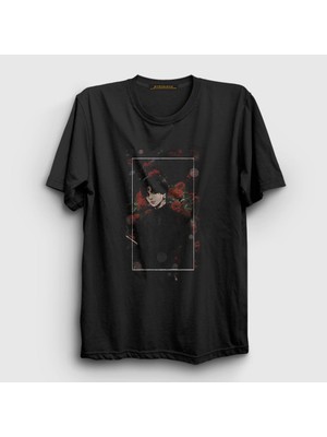Presmono Unisex Siyah Chrollo Lucilfer V1 Anime Hunter X Hunter T-Shirt
