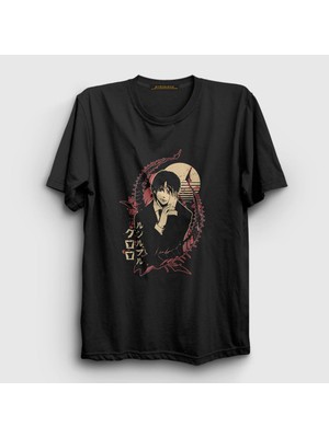 Presmono Unisex Siyah Chrollo Lucilfer V4 Anime Hunter X Hunter T-Shirt