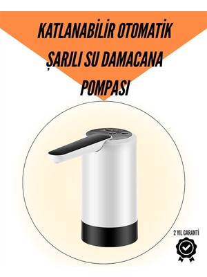 Canarino Şarjlı Su Pompası 8000MAH | Cam Damacana Uyumlu | Tek Tuşla Kontrol | USB Şarjlı Otomatik Dolum