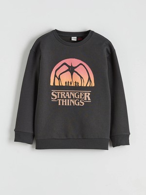 Lc Waikiki Yeni Sezon Stranger Things Baskılı Erkek Çocuk Kalın Sweatshirt