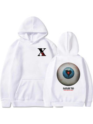 Tarzsokak Beyaz Unisex Bant Alkalin Trio Baskılı Kapüşonlu Kan Saç Eyeballs Tur Hombre Deras Hombre Kı
