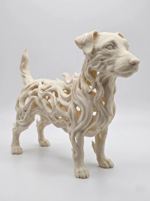 Yakamoz Atölye Jack Russell Terrier Köpek 3D Baskı Dekoratif Biblo Masaüstü Süs