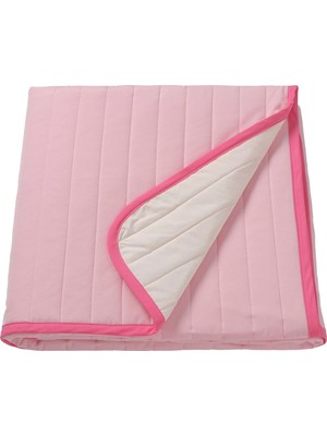 IKEA Vetejordfly Pembe-Beyaz 160X250 cm Yatak Örtüsü