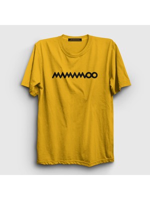 Presmono Unisex Sarı Logo K-Pop Mamamoo T-Shirt