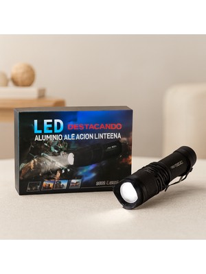 ALK Zoomlu Şarjlı El Feneri 3000 Lumen Metal Kasa 12.5 cm