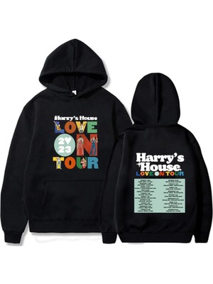Tarzsokak Siyah Unisex Harrys House Love On Tour Hoody Vintage Güzel Estetik Hoodie Retro Komik Grafik G