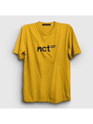 Presmono Unisex Sarı Logo K-Pop Nct 127 T-Shirt