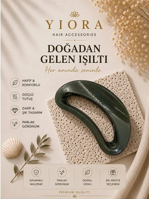 Yiora Ithal Renkli Asetat Mandal Toka Güçlü Tutuş Xl Boy 12,5 cm