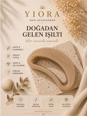 Yiora Ithal Renkli Asetat Mandal Toka Güçlü Tutuş Xl Boy 12,5 cm