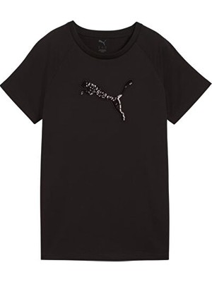 Puma Sequıns Tee Kadın Günlük Tişört 69457601 Siyah