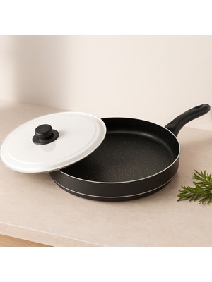 ALK 30 cm Teflon Balık Tavası - Metal Kapaklı