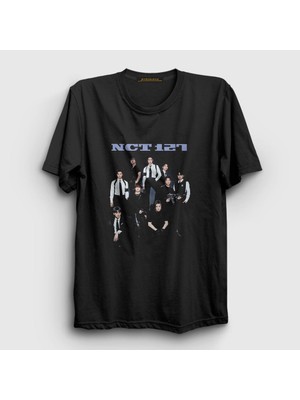 Presmono Unisex Siyah Poster K-Pop Nct 127 T-Shirt