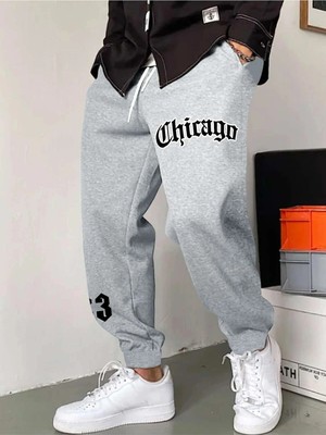 Tarzsokak Sporsity Letter Graphic Slant Pocket Eşofman Altı