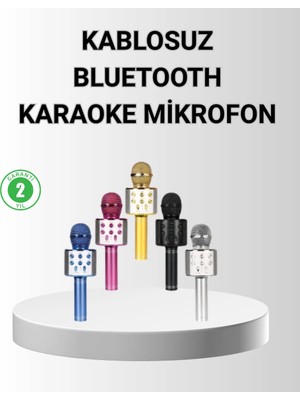 ALK Bluetooth Karaoke Mikrofon – Yüksek Ses Kalitesi, Yankı Efektli, Uzun Ömürlü Pil