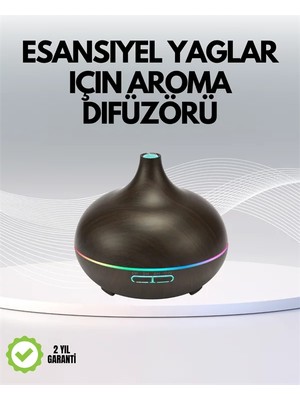 ALK 7 Renk Işıklı Ultrasonik Hava Difüzörü – Sessiz ve Güvenli Kullanım