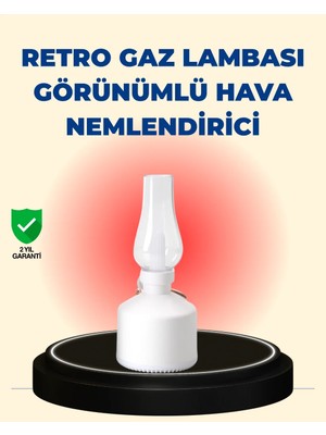 ALK Kablosuz Retro Buhar Makinesi Gaz Lambası Tasarım Ledli Difüzör