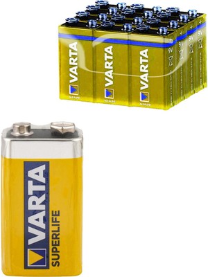 VARTA-6F22 9V Pil Superlife 12LI Paket