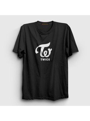 Presmono Unisex Siyah Logo V2 K-Pop Twice T-Shirt