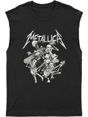 Tarzsokak Metallica Kesik Kol Tişört Kolsuz T-Shirt BKT5634