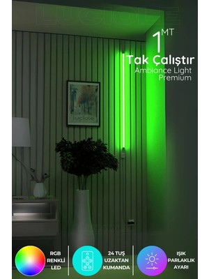 Luciole LED Aplik Işık Uzaktan Kumandalı Renk Animasyon Yapışkanlı Köşe Dvraplkkye