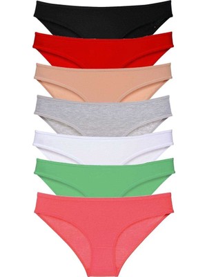 7 Adet Süper Eko Set Likralı Kadın Slip Külot Set 3