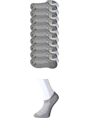Gri Erkek Görünmez Çorap 9 Çift