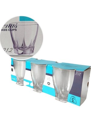 Venüs 3'lü Su Bardağı 250ML ROYALEKS-212