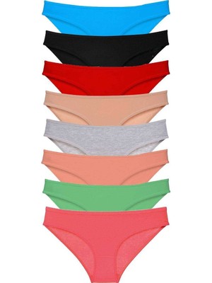 8 Adet Süper Eko Set Likralı Kadın Slip Külot Set 4