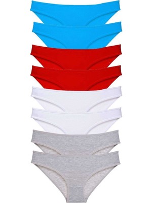 8 Adet Süper Eko Set Likralı Kadın Slip Külot 530