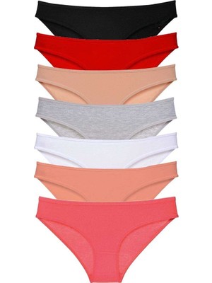 7 Adet Süper Eko Set Likralı Kadın Slip Külot Set 2