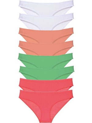 8 Adet Süper Eko Set Likralı Kadın Slip Külot 527