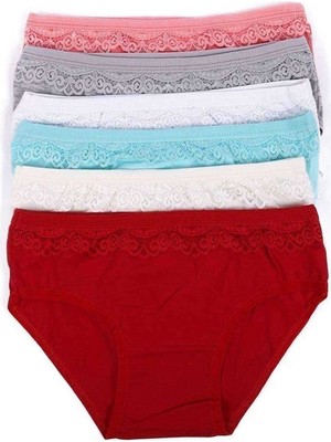 6 Adet Kız Çocuk Dantelli Kız Bikini 408