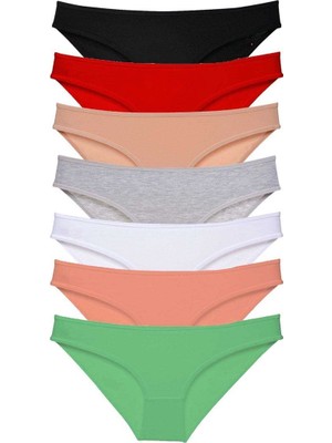 7 Adet Süper Eko Set Likralı Kadın Slip Külot Set 1