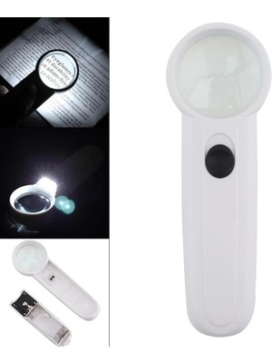 ALK 15X Çok Fonksiyonlu 2 LED Işıklı Taşınabilir El Büyüteç