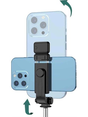 Tripod Selfie Çubuğu Bluetooth Kumandalı Kablosuz LED Işıklı
