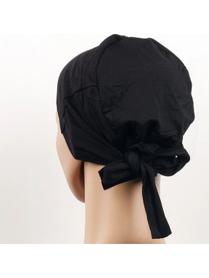 Dikişsiz Bağlamalı Tesettür Bone - Bağlamalı Bandana 5 Adet