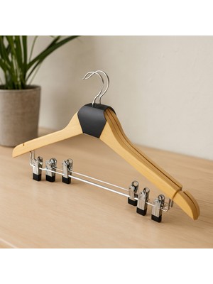 ALK Ahşap Maşalı Etek Askısı - 3'lü Set