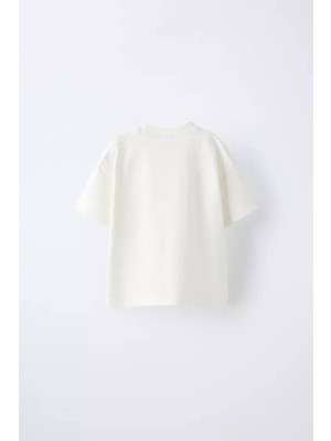 La'ciel Paris La Ciel Paris Çocuk Basic Oversize Tişört Beyaz