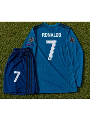 Candy Cup Ronaldo Yeni 2026/2027 Yeni Sezon 7 Numara Yeni Çocuk Forması 2'li Set (Turkuaz)