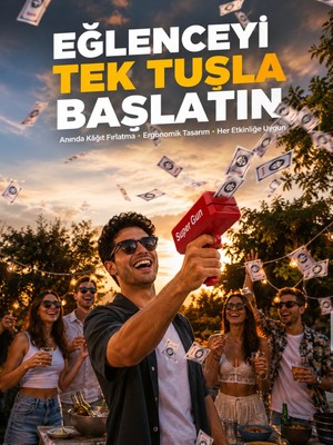 Ceylan Adam Mey Ithalat® Aa Pil ile Çalışan, Kolay Kullanımlı Kâğıt Fırlatıcı Oyuncak Yeni Nesil