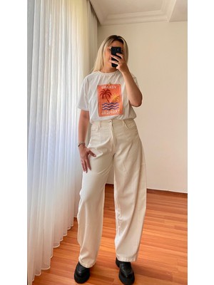 Niora Jean Görünümlü Tencel Kumaş Pantolon