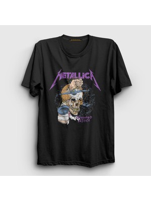 Presmono Unisex Siyah Justice V2 Metallica T-Shirt